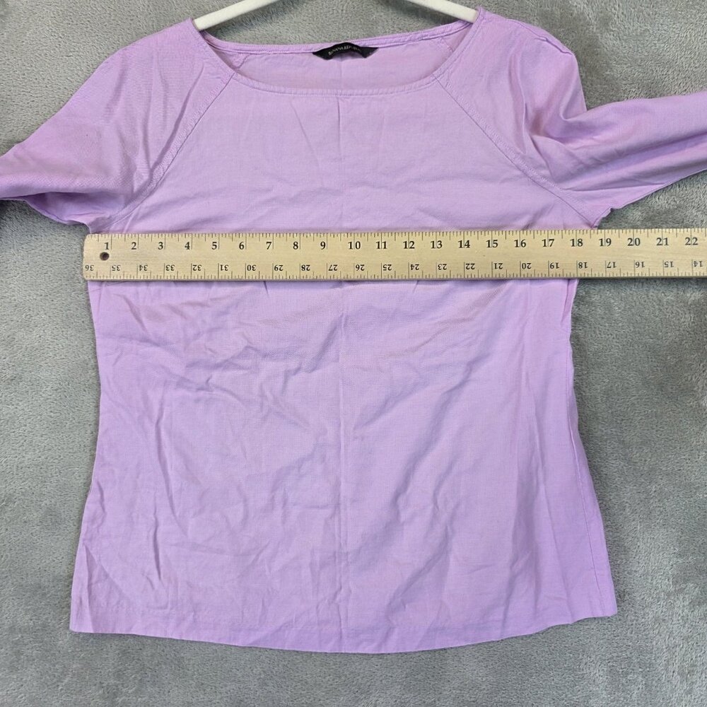 Banana Republic Shirt Womens Small Petite Purple Kirsten Bell Sleeve S701979-00 - Picture 5 of 11